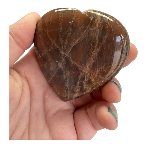 Black Moonstone Heart