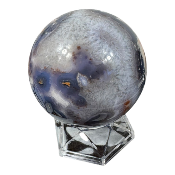 Blue Flower Agate Sphere