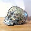 Green Flower Jasper Skull