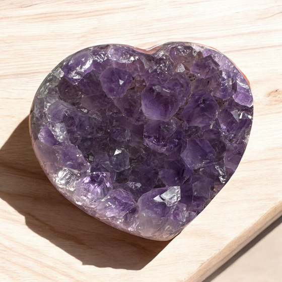 Amethyst Clusters Heart