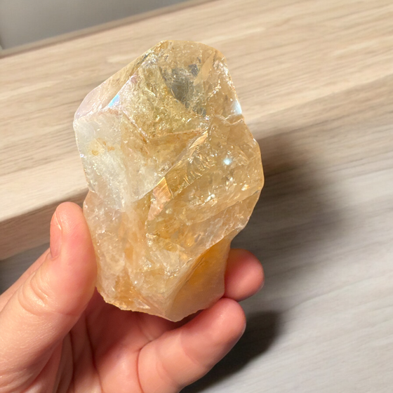 Angel Aura Citrine Cut Base Point