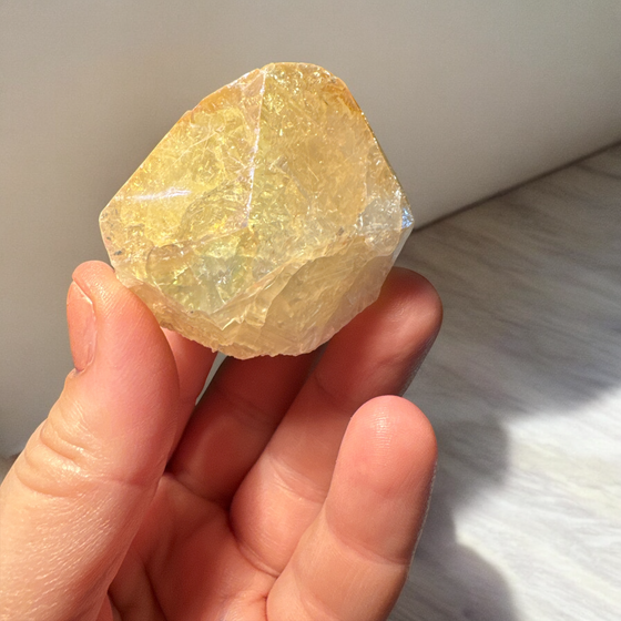 Angel Aura Citrine Cut Base Point