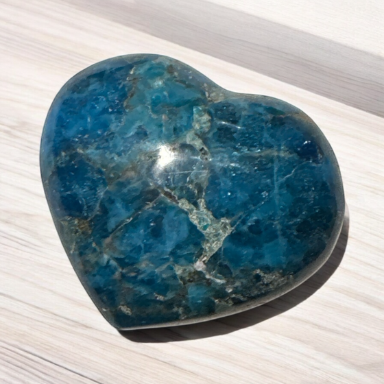 Blue Apatite Heart