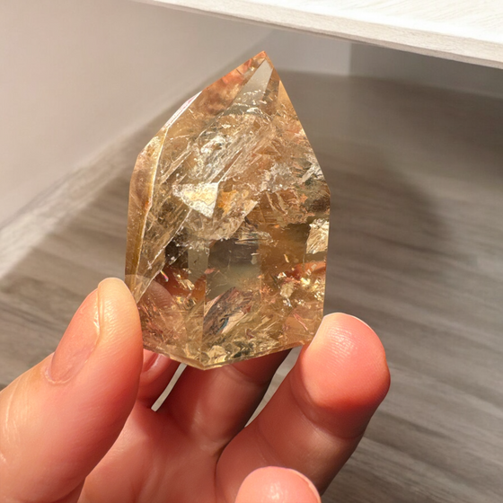 Citrine Quartz with Cacoxenite Tip Tower