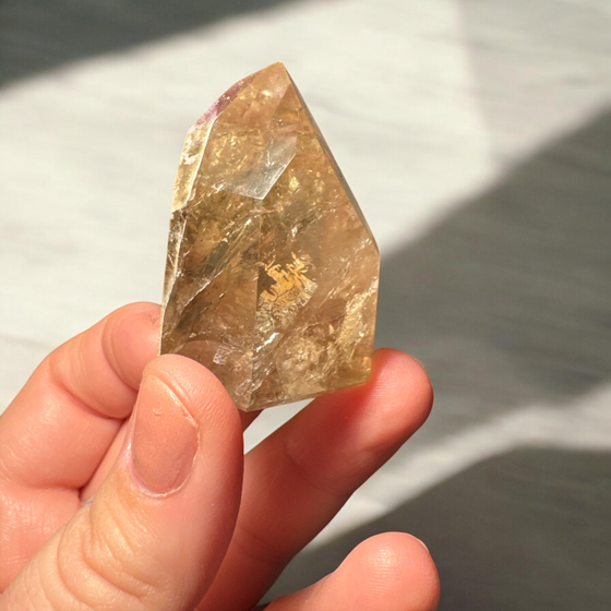 Citrine Quartz with Cacoxenite Tip Tower