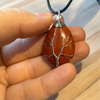 Silver Wire Wrapped Teardrop Pendant