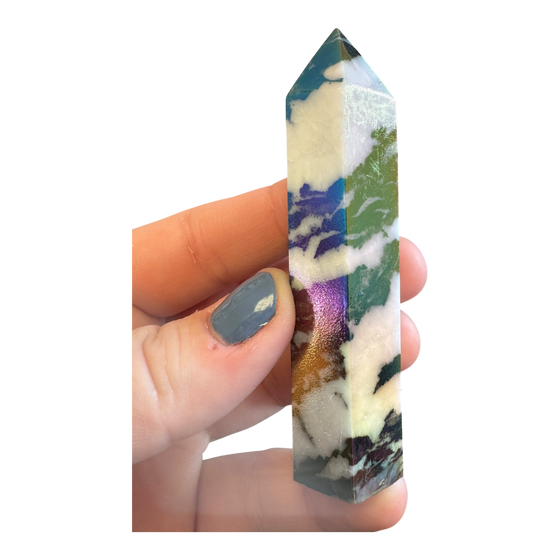Aura Black Zebra Calcite Tower