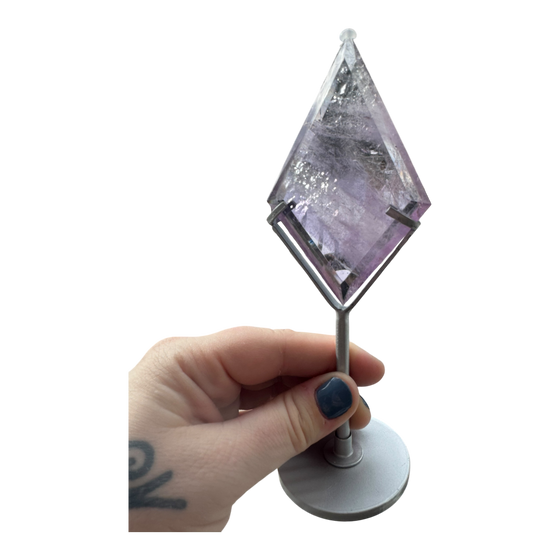 Amethyst Diamond in Stand