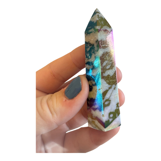 Aura Black Zebra Calcite Tower
