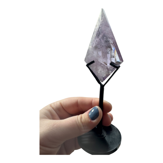 Amethyst Diamond in Stand