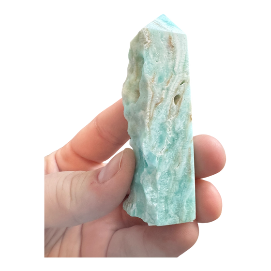 Blue Aragonite Raw Tower