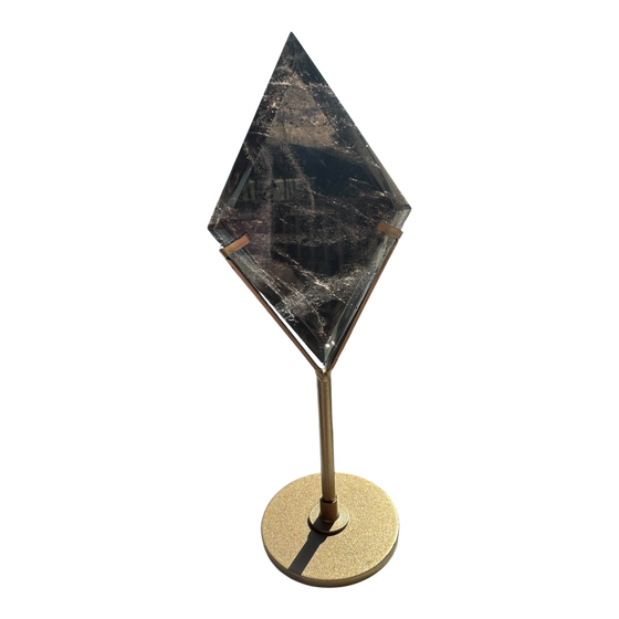 Smoky Quartz Diamond in stand