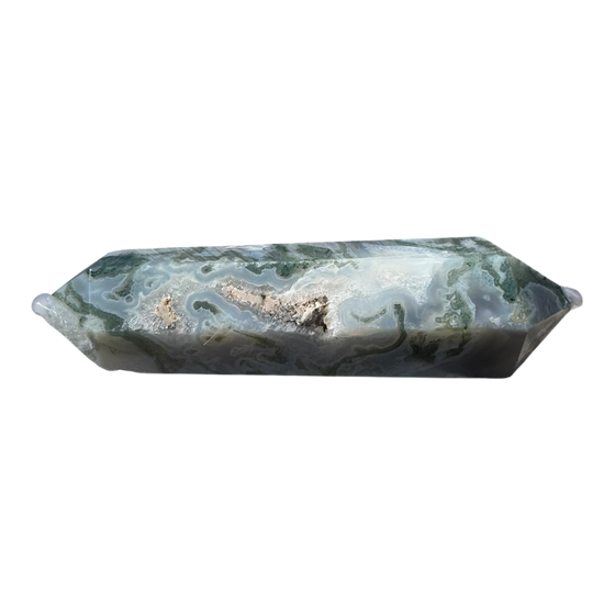 Double Terminated Moss Agate