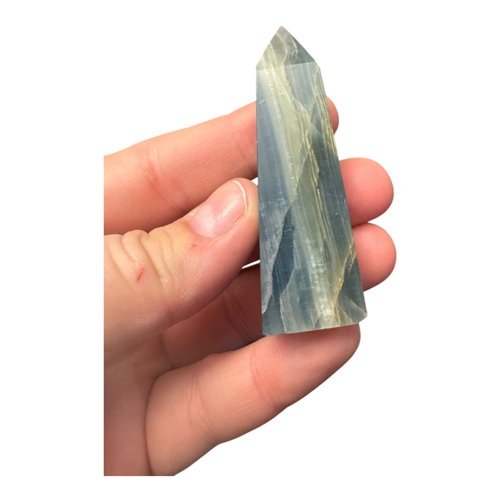 Lemurian Aquatine Calcite (Blue Onyx) Tower