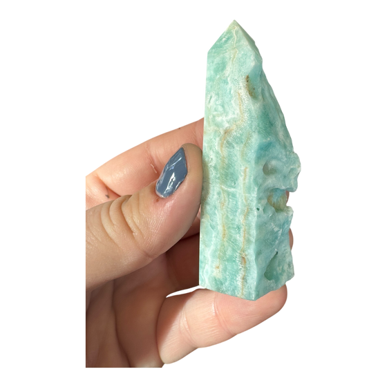 Blue Aragonite Raw Tower