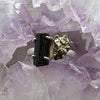 Raw Black Tourmaline with Pyrite .925 Rings
