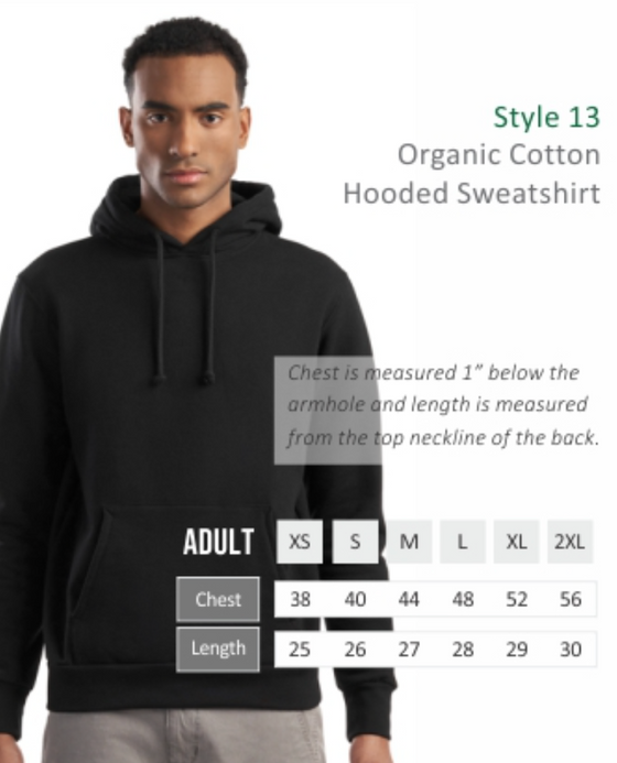 Tagish Rocks Organic Cotton Hooded Sweatshirt