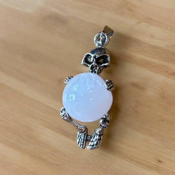 Skeleton Pendant with Crystal Mini Sphere