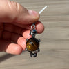 Skeleton Pendant with Crystal Mini Sphere