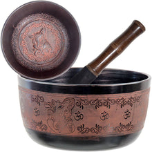  Singing Bowl-Flat/Ganesha-6" Di.