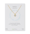 March Birthstone Necklace in Aquamarine + Gold