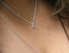 October Birthstone Necklace in Pink Tourmaline + Sterling Silver