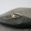 Gold Evil Eye Ring with Moonstone – Intuition + Light
