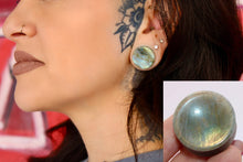  Labradorite Plugs – Double Flare Natural Stone Gauges