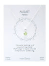 August Birthstone Necklace in Peridot + Sterling Silver