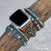 Natural Labradorite & Blue Jasper Apple Watch Band