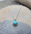 December Birthstone Necklace in Turquoise + Gold