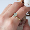 Raw Blue Aquamarine Ring