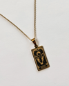 Tarot Card Necklace - The Moon from the Marigold Tarot Deck