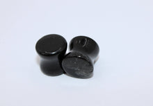  Black Tourmaline Plugs – Double Flare Natural Stone Gauges