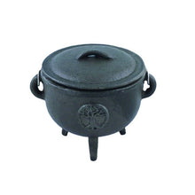  Tree of Life Cast Iron Cauldron w/ Lid (4.5 in.)