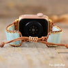 Amazonite Apple Watch Band, Beaded Boho Watch Strap