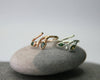 Green jade branch ring in gold