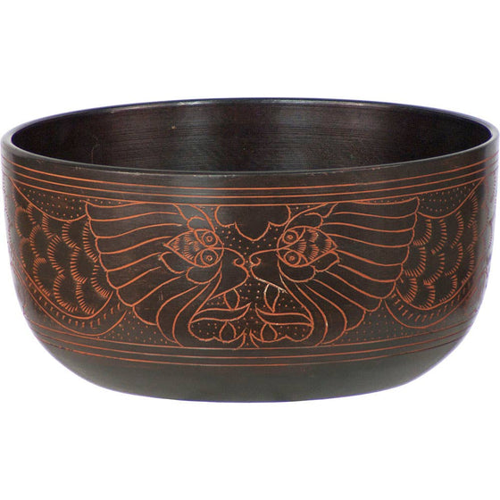 Singing Bowl-Flat/Medicine Buddha-Red-7"Di.