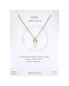 April Birthstone Necklace in Cubic Zirconia + Gold