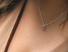 October Birthstone Necklace in Pink Tourmaline + Sterling Silver