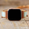 Amazonite Apple Watch Band, Beaded Boho Watch Strap