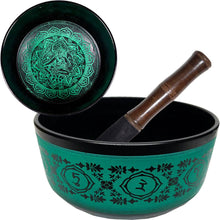  Singing Bowl-Flat/Green Tara-7.5" Di.