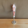 Pink Flower Agate Wand in Stand