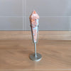 Pink Flower Agate Wand in Stand