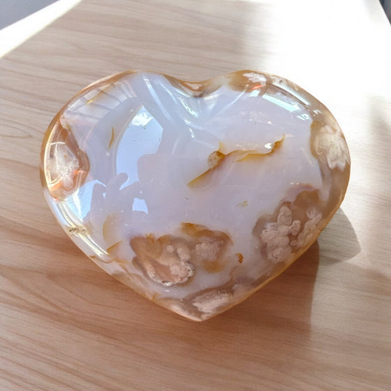 Flower Agate Heart