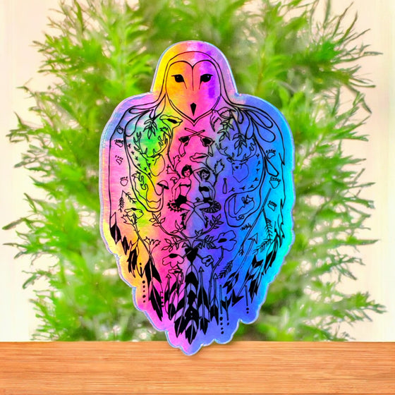 Gold Leaf Beast Holographic Stickers