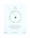 May Birthstone Necklace in Emerald + Sterling Silver